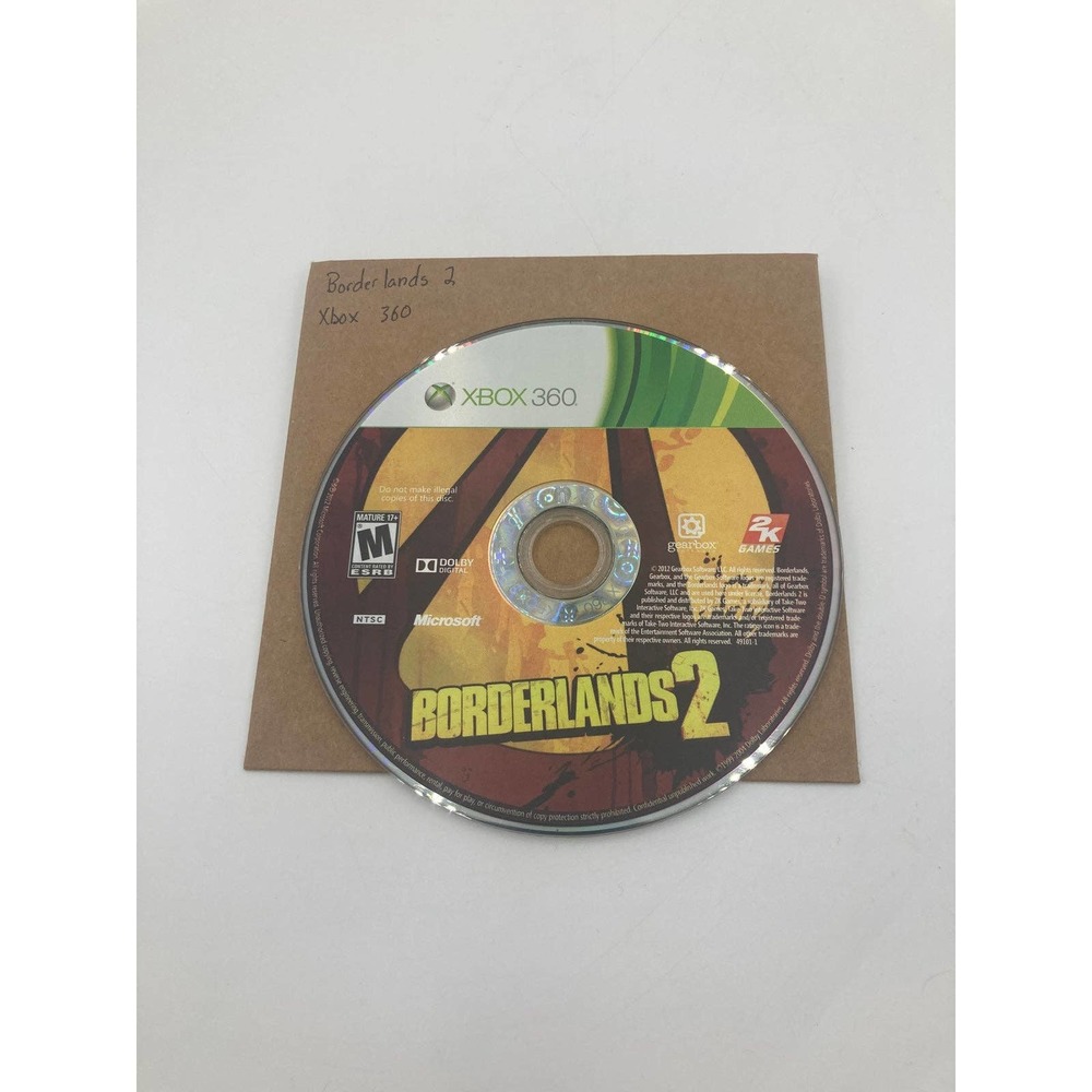 Borderlands 2 (Microsoft Xbox 360, 2012) No Case DISC ONLY